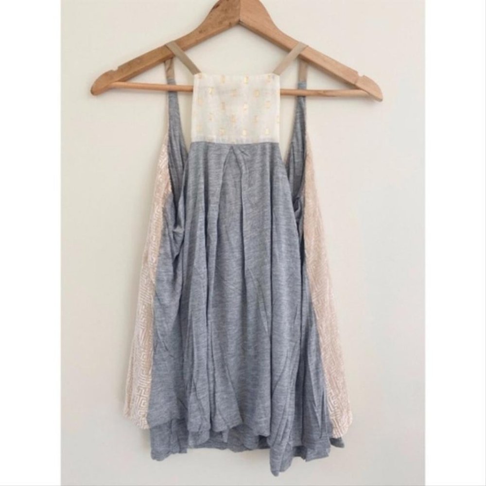 NWT TINY Anthropology Sequin Tank Sz L Pink Rose - Picture 6 of 8